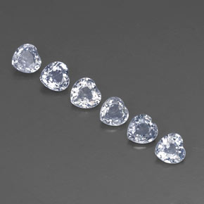 Achetez naturel 1,68ct blanc saphir gems, forme de coeur, en provenance sri lanka chez gemselect. en stock, livraison internationale!
