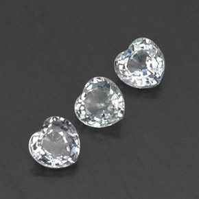 Achetez naturel ct blanc saphir gems, forme de coeur, en provenance sri lanka (ceylan) chez gemselect. en stock, livraison internationale!