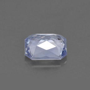 Saphir violet naturelle taille émeraude, 1,37 ct, VS-SI