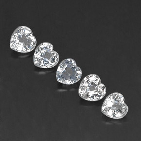 Achetez naturel ct blanc saphir gems, forme de coeur, en provenance sri lanka (ceylan) chez gemselect. en stock, livraison internationale!
