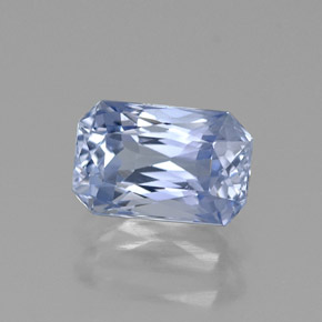 Saphir bleue naturelle taille émeraude, 1,27 ct, VVS