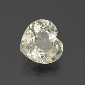 Saphir jaune naturelle forme de coeur, 1,68 ct, VVS