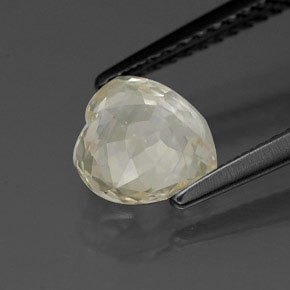 Saphir jaune naturelle forme de coeur, 1,68 ct, VVS