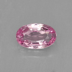 Saphir rose naturelle coupe ovale, 0,27 ct, VVS