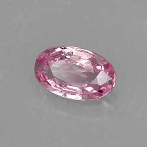 Saphir rose naturelle coupe ovale, 0,27 ct, VVS
