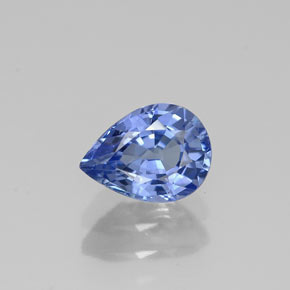 Saphir bleue naturelle en forme de poire, 1,02 ct, VS