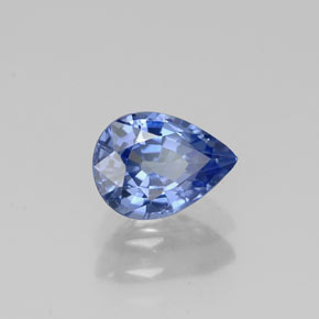 Saphir bleue naturelle en forme de poire, 1,02 ct, VS
