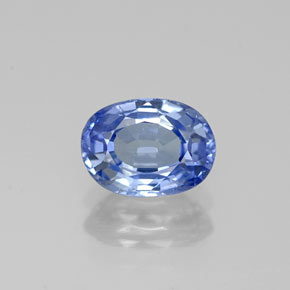 Saphir bleue naturelle coupe ovale, 1,18 ct, VS