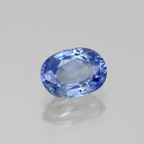 Saphir bleue naturelle coupe ovale, 1,18 ct, VS