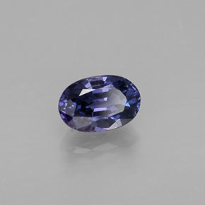 Saphir violet naturelle coupe ovale, 0,68 ct, VS-SI