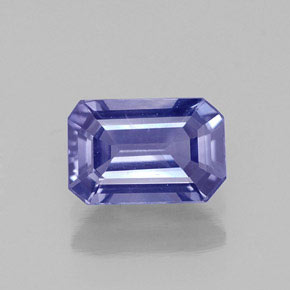 Saphir violet naturelle taille émeraude, 1,00 ct, VS