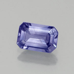 Saphir violet naturelle taille émeraude, 1,00 ct, VS