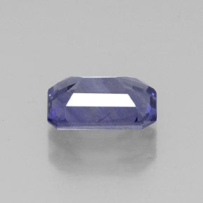 Saphir violet naturelle taille émeraude, 1,00 ct, VS