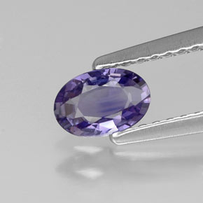Saphir violet naturelle coupe ovale, 0,49 ct, VS