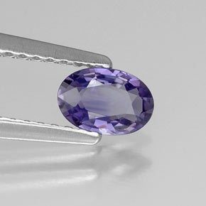 Saphir violet naturelle coupe ovale, 0,49 ct, VS