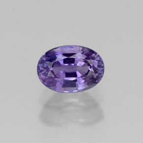 Saphir violet naturelle coupe ovale, 0,80 ct, VS