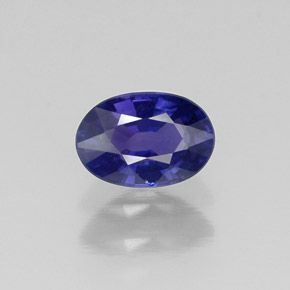 Saphir violet naturelle coupe ovale, 0,63 ct, VS