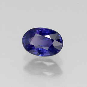 Saphir violet naturelle coupe ovale, 0,63 ct, VS