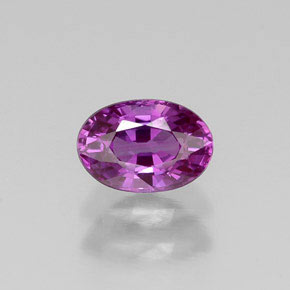 Saphir violet naturelle coupe ovale, 0,67 ct, VVS