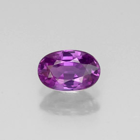 Saphir violet naturelle coupe ovale, 0,62 ct, VVS-VS