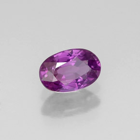 Saphir violet naturelle coupe ovale, 0,62 ct, VVS-VS