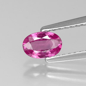 Saphir rose naturelle coupe ovale, 0,48 ct, VS