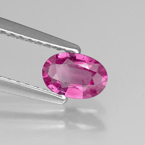 Saphir rose naturelle coupe ovale, 0,48 ct, VS