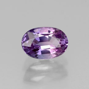 Saphir violet naturelle coupe ovale, 0,74 ct, VVS