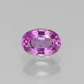 Saphir violet naturelle coupe ovale, 0,72 ct, VS