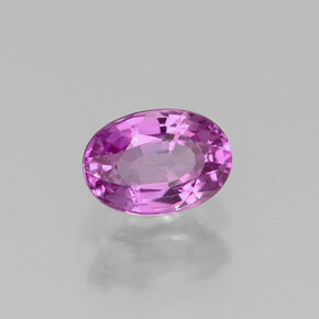 Saphir violet naturelle coupe ovale, 0,72 ct, VS