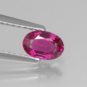 Saphir violet naturelle coupe ovale, 0,56 ct, VVS