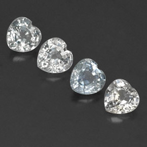 Achetez naturel 1,23ct blanc saphir gems, forme de coeur, en provenance sri lanka chez gemselect. en stock, livraison internationale!