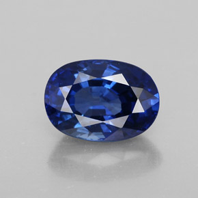 Saphir bleue naturelle coupe ovale, 2,12 ct, VVS-VS