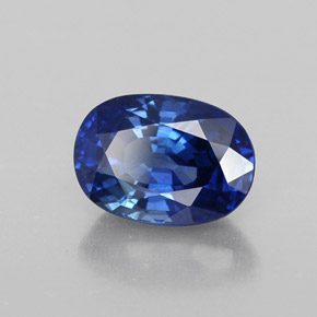 Saphir bleue naturelle coupe ovale, 2,12 ct, VVS-VS