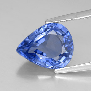Saphir bleue naturelle en forme de poire, 3,07 ct, VS-SI