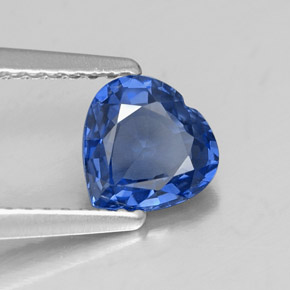 Saphir bleue naturelle forme de coeur, 1,06 ct, VVS
