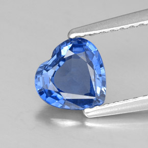 Saphir bleue naturelle forme de coeur, 1,05 ct, VS