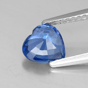 Saphir bleue naturelle forme de coeur, 1,05 ct, VS