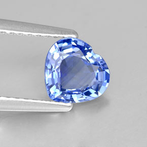 Saphir bleue naturelle forme de coeur, 1,15 ct, VVS