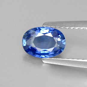 Saphir bleue naturelle coupe ovale, 0,95 ct, VVS-VS