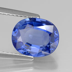 Saphir bleue naturelle coupe ovale, 2,73 ct, VVS