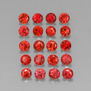 Achetez naturel ct orange saphir gems, coupe roude, en provenance tanzanie (songea) chez gemselect. en stock, livraison internationale!