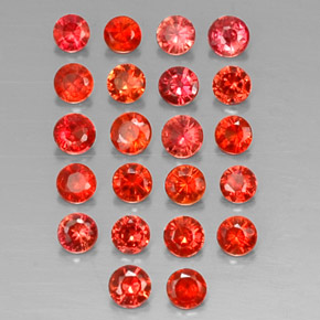 Achetez naturel ct orange saphir gems, coupe roude, en provenance tanzanie chez gemselect. en stock, livraison internationale!