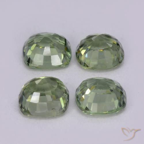 Shop natural 1.53ct Vert sauge léger Saphir gems, Coussin, from Tanzanie at GemSelect. In stock, global shipping!