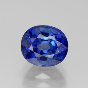 Saphir bleue naturelle coupe ovale, 2,41 ct, VS