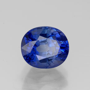 Saphir bleue naturelle coupe ovale, 2,41 ct, VS
