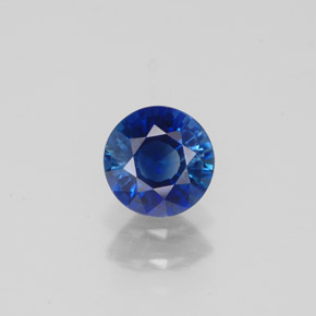 Saphir bleue naturelle coupe roude, 0,73 ct, VS