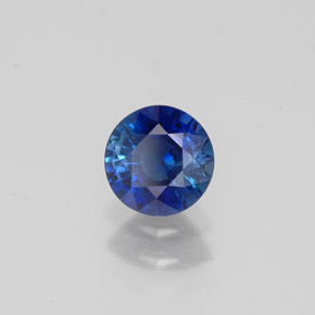 Saphir bleue naturelle coupe roude, 0,73 ct, VS