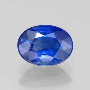 Saphir bleue naturelle coupe ovale, 1,46 ct, VS