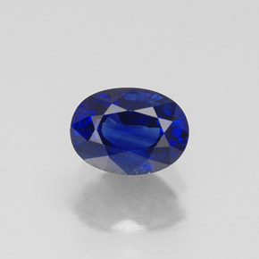 Saphir bleue naturelle coupe ovale, 0,75 ct, VS